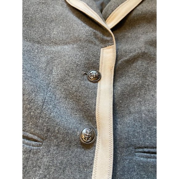 Chelsea & Theodore Grey Wool Blend Blazer Jacket Sz 2 - Picture 5 of 10